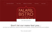 Tablet Screenshot of falafel-bistro.com